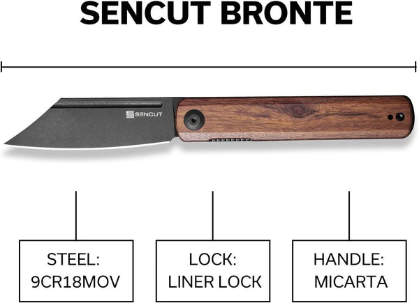 Navaja SENCUT modelo Bronte Madera