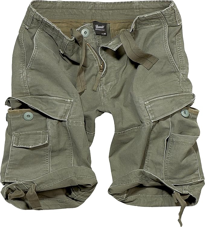 Shorts Brandit tipo Cargo color Verde Militar