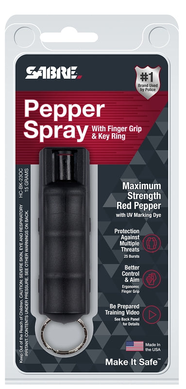 Gas Pimienta SABRE color negro con llavero