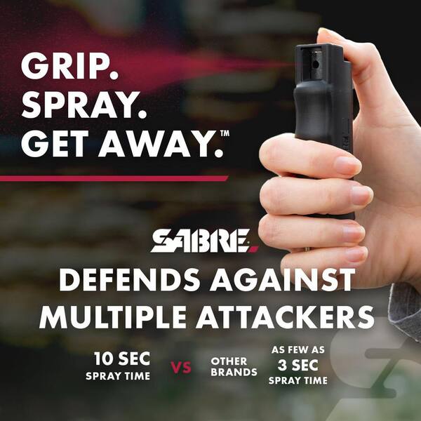 Gas Pimienta SABRE color negro con llavero