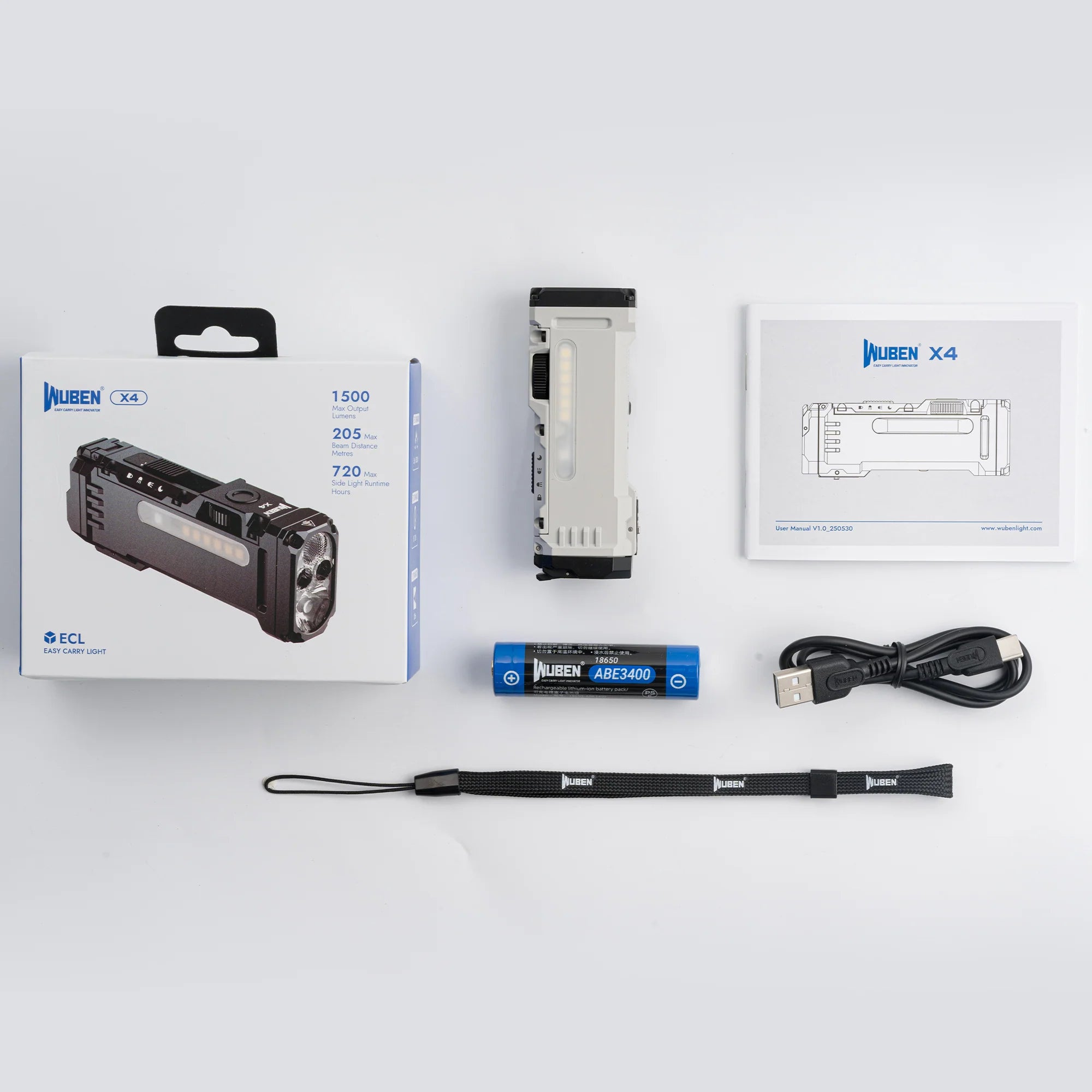 Lámpara táctica Wuben X4