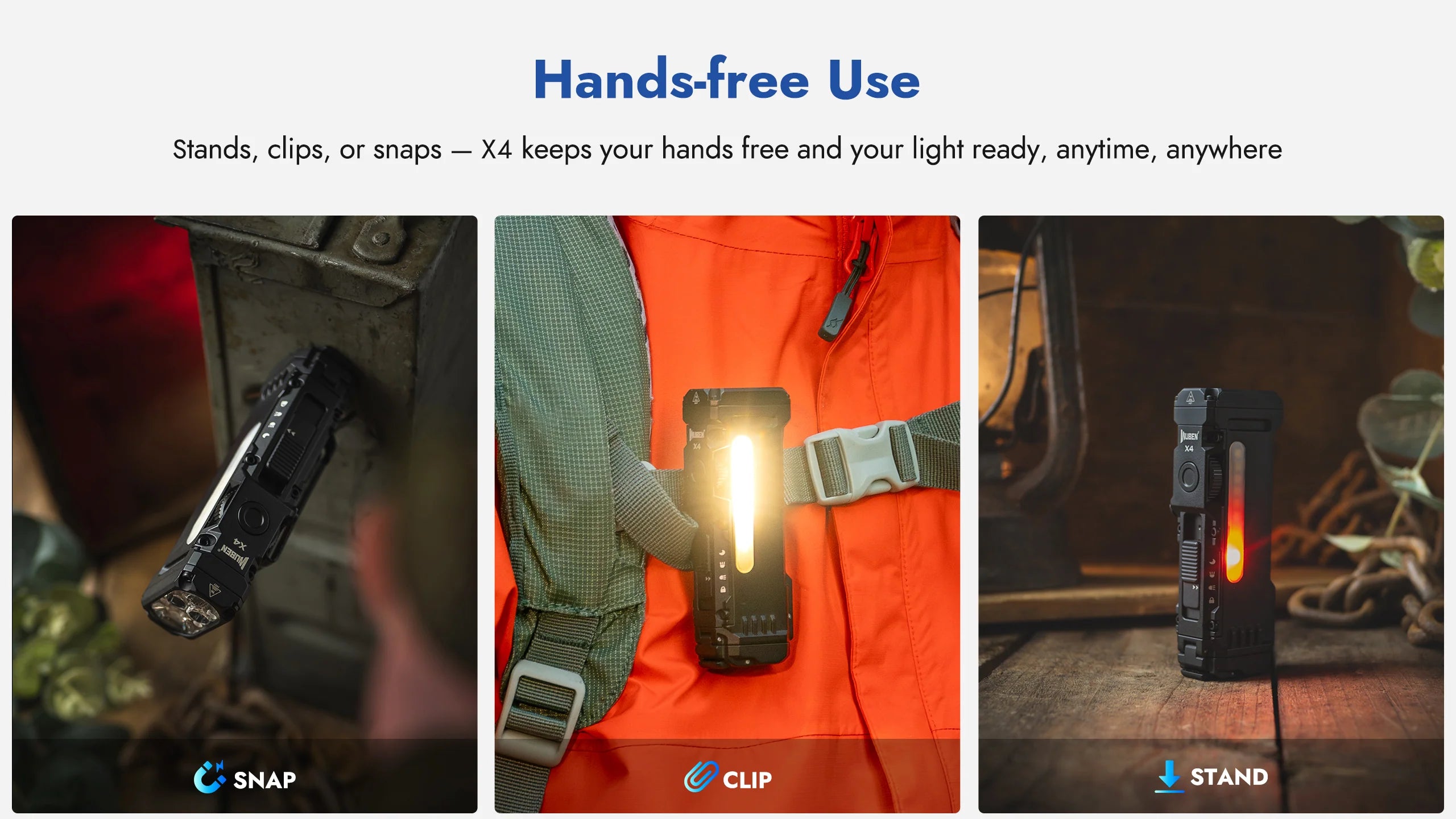 Lámpara táctica Wuben X4