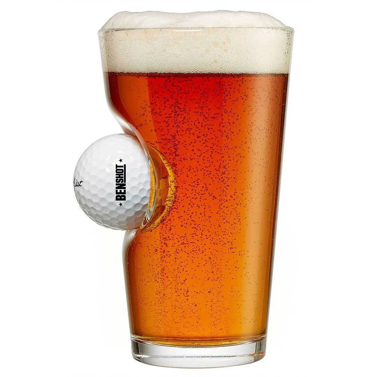 Vaso de Pinta para cerveza con pelota de golf