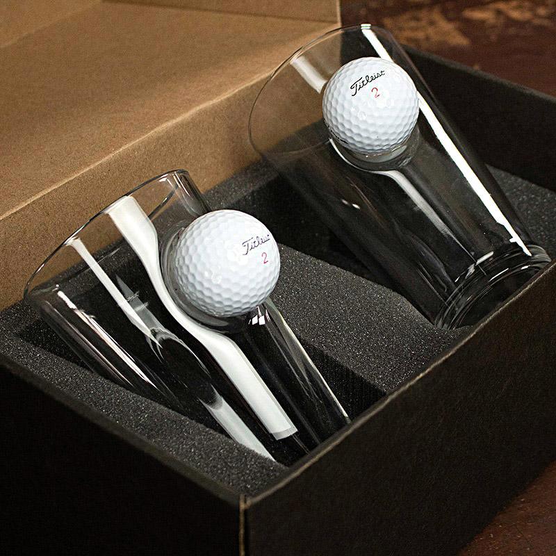 Vaso de Pinta para cerveza con pelota de golf